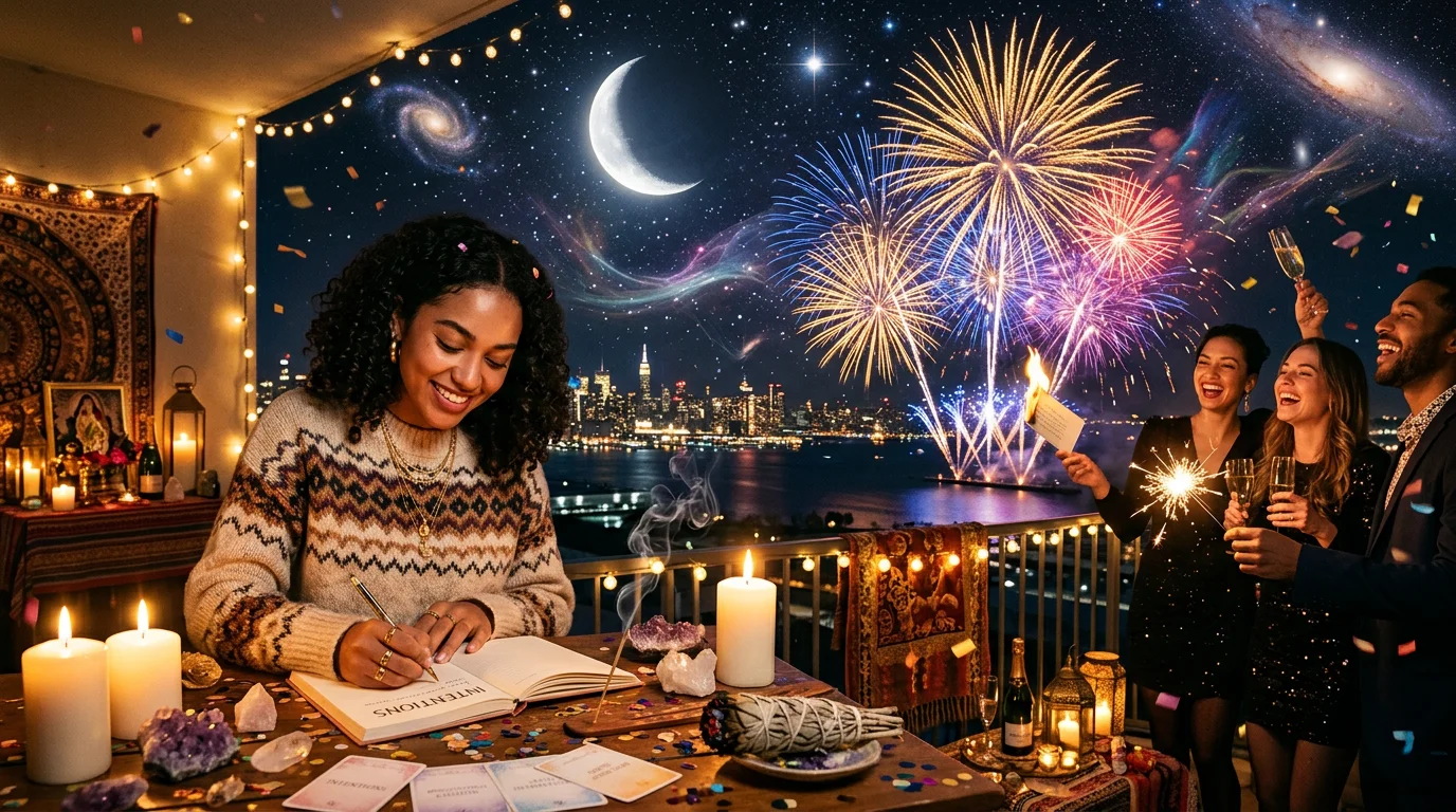 New Year's Eve manifestation rituals and intention setting for 2026
